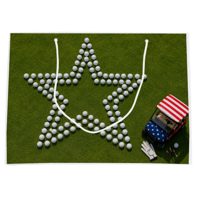 4th of July Celebration for Golfer  Large Gift Bag (Front)