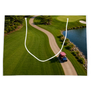4th of July Celebration for Golfer  Large Gift Bag