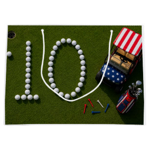 4th of July Celebration for Golfer  Large Gift Bag