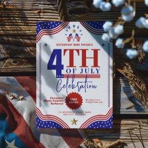 4th of July Celebration Invitation Patriotic desig