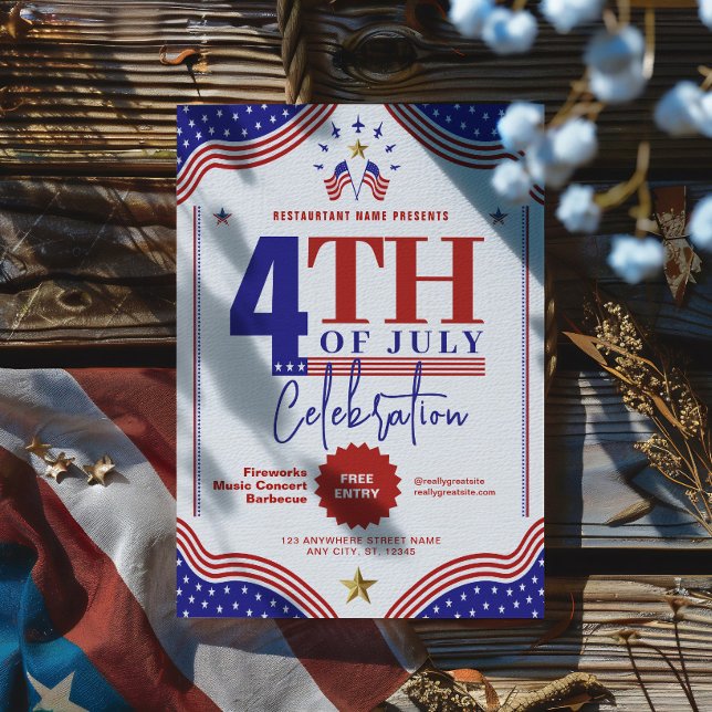 4th of July Celebration Invitation Patriotic desig (Creator Uploaded)