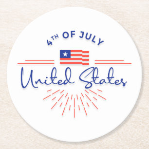 4th of July Celebration Paper Coaster