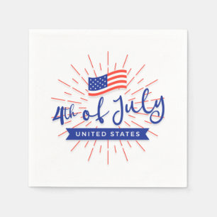 4th of July Celebration Paper Napkins