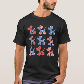 4th of July Celebration Patriotic Balloon Dog Men T-Shirt