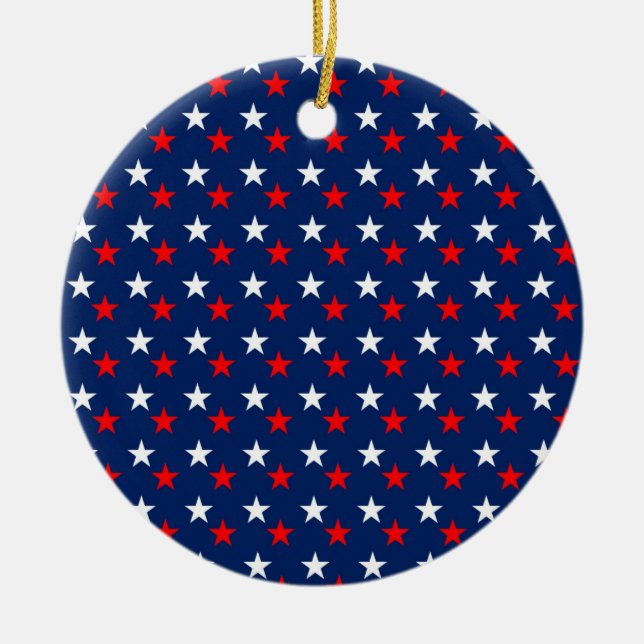 4th of July Ceramic Tree Decoration (Front)