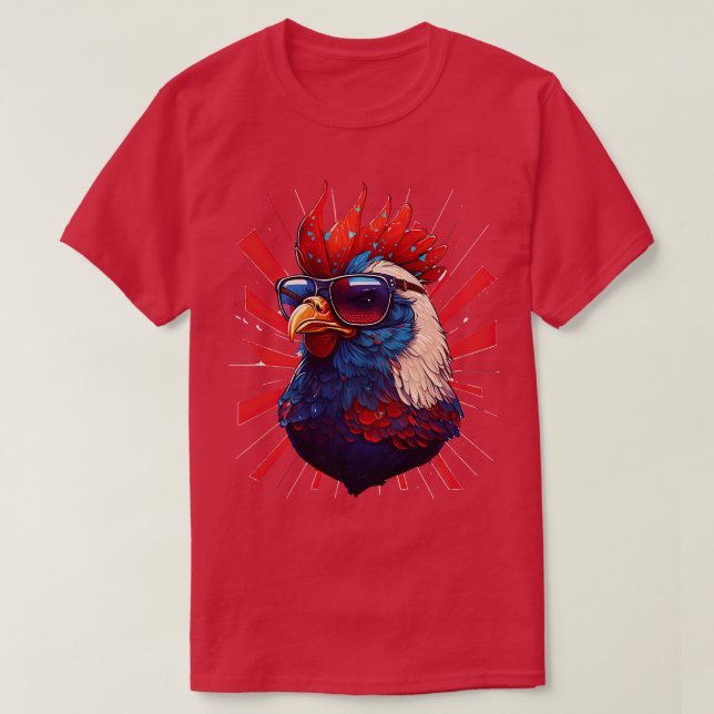 4th of July Chicken 2 T-Shirt (Design Front)