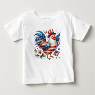 4th of July Chicken Clipart-61531 Baby T-Shirt