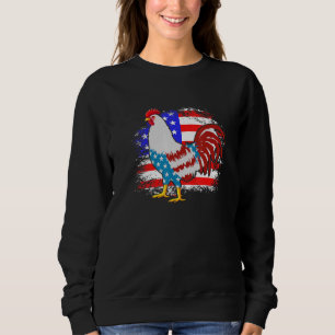 4th Of July Chicken Dad Shirt American Flag Chicke