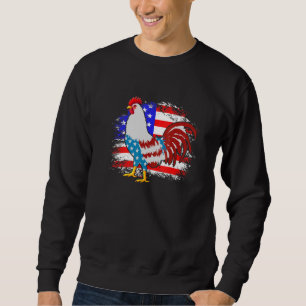 4th Of July Chicken Dad Shirt American Flag Chicke