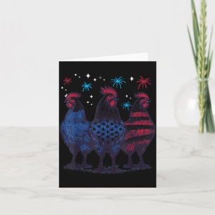 4th Of July Chickens Independence Patriot Men Card