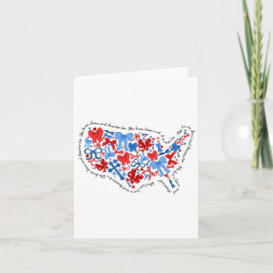 4th Of July Christian Coquette She Loves Jesus &am Card