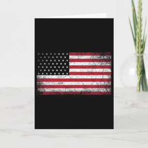 4th Of July Christmas Gift American Flag Vintage C Card