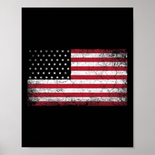 4th Of July Christmas Gift American Flag Vintage C Poster