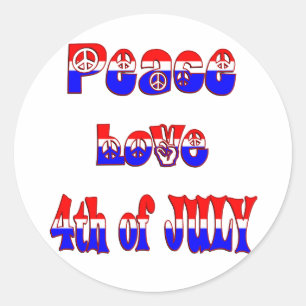 4th of July Classic Round Sticker