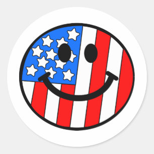 4th of July Classic Round Sticker