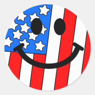 4th of July Classic Round Sticker