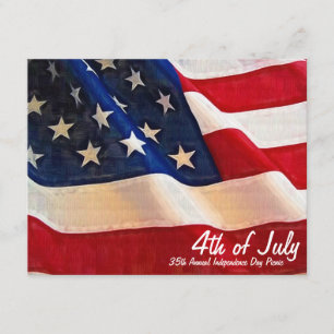 4th of July  Company Party Independence Day Invitation