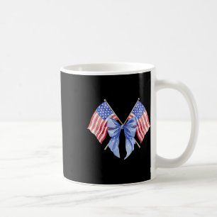 4th Of July,coquette Bow Usa Flag ,independence Da Coffee Mug