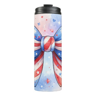 4th of July Coquette USA Thermal Tumbler