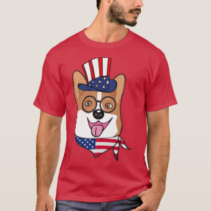 4th Of July Corgi, Dog Lover Gifts, Dog Lover Tee, T-Shirt