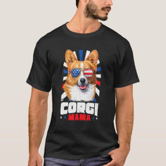 4th Of July Corgi Mama T-Shirt