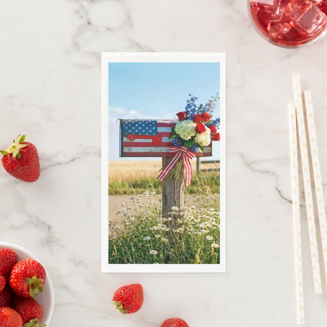4th of July Country Mailbox Napkin (Insitu)