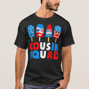 4th Of July Cousin Squad Crew Funny American Ice P T-Shirt