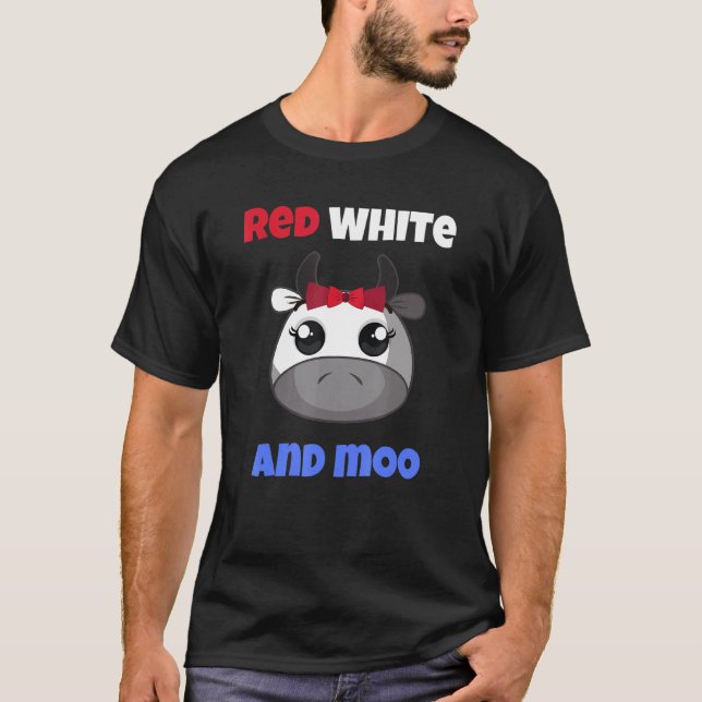 4th Of July Cow T-Shirt (Front)