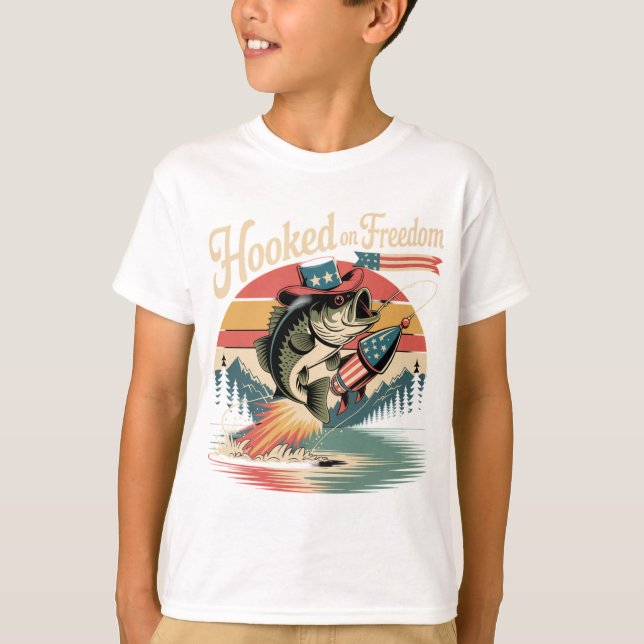 4th of July Cowboy Bass Shirt  (Front)