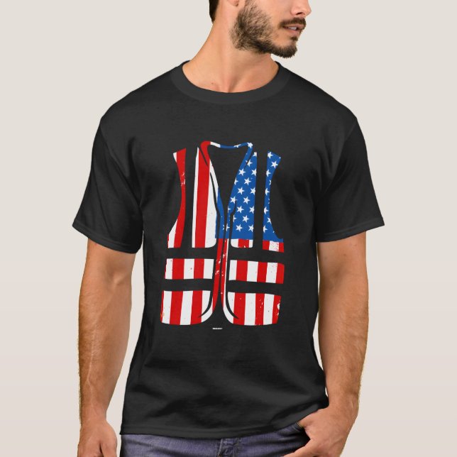4Th Of July Coworker Swagazon Associate Usa Safety T-Shirt (Front)