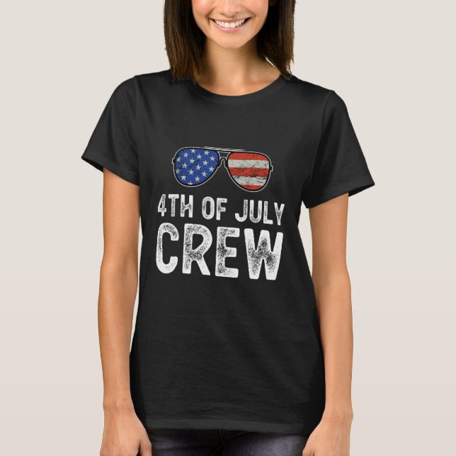 4th Of July Crew Matching Family Outfits Men Women T-Shirt (Front)