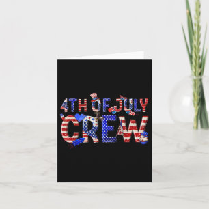 4th Of July Crew Matching Family Squad Fourth Of J Card