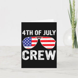 4th Of July Crew Matching Funny Family Outfits Card
