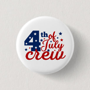 4th Of July Crew T-Shirt 3 Cm Round Badge