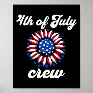 4th Of July Crew Usa Flag  Poster