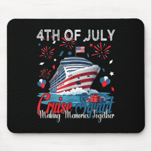 4th Of July Cruise Cruising Squad 2025 Usa Patriot Mouse Mat