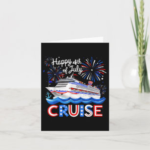 4th Of July Cruise Ship Fireworks Usa Patriotic Gi Card