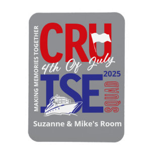 4th of July Cruise Squad Custom Year Magnet