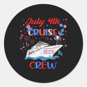 4Th Of July Cruise Trip Classic Round Sticker