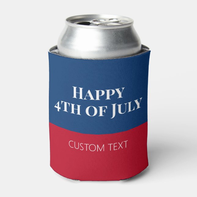 4th of July Custom  Can Cooler (Can Front)