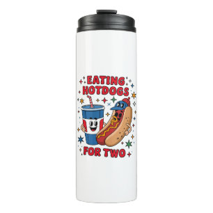 4th Of July Cute Hotdogs Thermal Tumbler