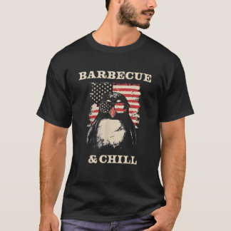 4th of July Cute Penguin with Sunglasses American T-Shirt