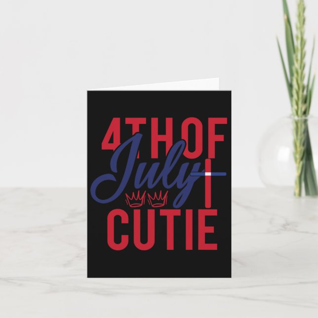 4th Of July Cutie Patriotic America Independence D Card (Front)