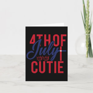 4th Of July Cutie Patriotic America Independence D Card