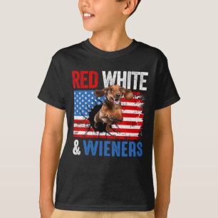 4th Of July Dachshund Dog Shirt Red White And Wien