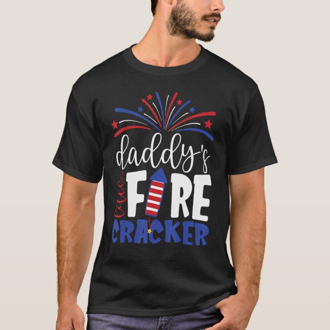 4th of July Daddy's Little Firecracker Toddler Kid T-Shirt (Front)