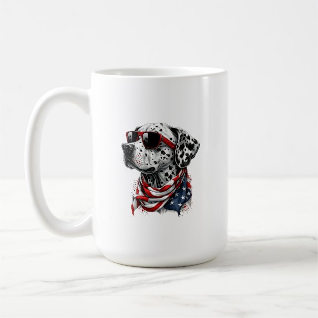 4th Of July Dalmatian Mug (Left)