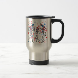 4th Of July Dancing Skeletons Travel Mug