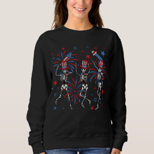 4th Of July Dancing Skeletons Women Sweatshirt