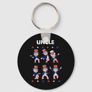 4th Of July Dancing Uncle Sam Boys Kids USA Patrio Key Ring